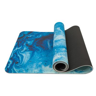 China Wave Pattern Tape 6 Mm Waterproof Multi Blue Eco Friendly Printing Yoga Mat for sale