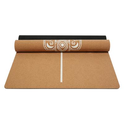 China Eco Friendly Rubber Cork Yoga Mat Copy of CORK Tape Sustainable Private Label Natural for sale