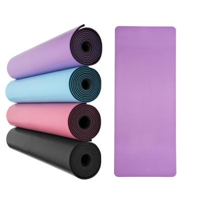 China 2022 Gym Winter Customized Color Logo Print Quality Gymnastics Eco Polyurethane Natural Rubber PU Non-slip Eco-friendly Yoga Mat for sale