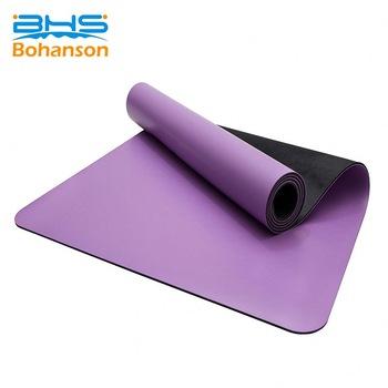 China Gymnastic Non-slip Anti-Tear Exercise Eco-Friendly Man Yoga PU Purple Leather Mat for sale