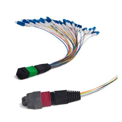 China 3.0mm LSZH Round MPO MTP Patch Cord Multimode Duplex 10G OM3 OM4 for sale