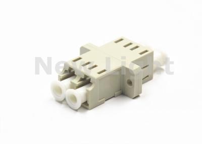 China White Color LC Fiber Optic Adapter ABS Material LC SC Adapter With Flange for sale