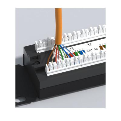 중국 Metal RJ45 Ethernet Patch Panel with Cable Management 1U Height Shielded Compatibility for 판매용