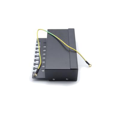 China Black 1U Rack Mountable Metal Patch Panel For RJ45 Ethernet Termination zu verkaufen