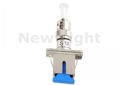 China Square Metal Cover Fiber Optic Adapter / Fiber SC TO ST Adapter For Telecom Network for sale