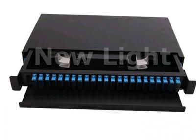 China 19 Inch Rack Mount Enclosure , 24 Port Fiber Optic Distribution Box For Cable Terminal for sale