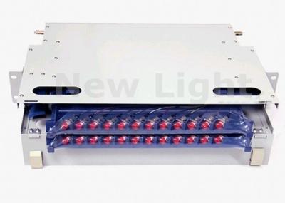 China White ODF Optical Distribution Frame , 19 Inch ODF Fiber Optic Patch Panel 24 Port for sale