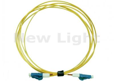 China Yellow LC LC Fiber Patch Cord , PVC Material 3 Meter Simplex Fiber Optic Cable for sale