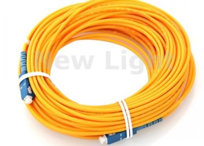 China Single Model 9 / 125 Fiber Optic Jumper Cables / SC SC Fiber Patch Cord 100 Meters Length for sale