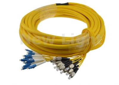 China Indoor 12 Core Single Mode Fiber Optic Cable / LC FC Patch Cord With Good Durability for sale