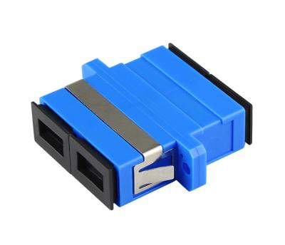 China Single Mode Fiber Optic Adapter / SC Duplex Adapter With Clips Plastic Material for sale