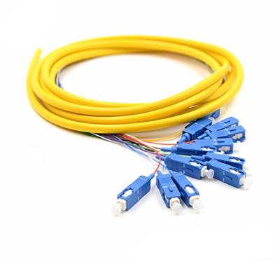 China 0.9 Mm Diameter Single Mode Fiber Pigtails 1.5 M Length 12 Months Warranty  for sale