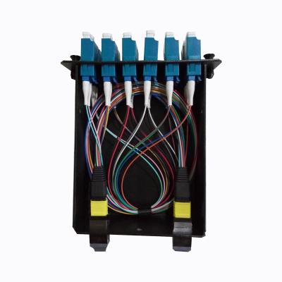 China MPO-12 To 6x LC Duplex , Type A , 12 Fibers OS2 Single Mode FHD MPO Cassette for sale