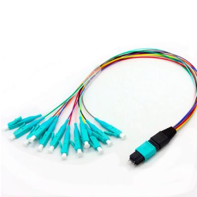 China 12F Low Insertion Loss MPO MTP Cable MTP Female To ST APC Single Mode Breakout Cable for sale