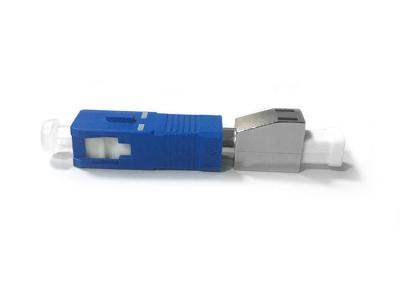 China Single  Mode Fiber Optic Adapter SC / PC Male To LC / PC Female With Metal LC Port for sale