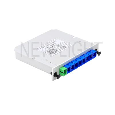 China SC LC 1 8 Fiber Optic Splitter , Low Loss Cassette Type Fiber Optic PLC Splitter for sale