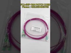 LC Unitboot OM4 Magenta Cable Duplex Optical Fiber Patch Cord 50 / 125 Pulling type