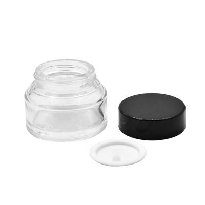 China 50ml Cosmetic Empty Glass Jar Skin Care Cream Pack Glass Jar Supplier for sale