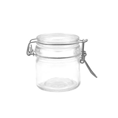 China Glass Vacuum Clip Seal Glass Lids Kitchen Airtight Glass Storage Jar for sale