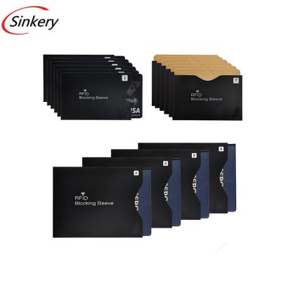 China custom 5 layer rfid protection bank card holder and sleeves for sale