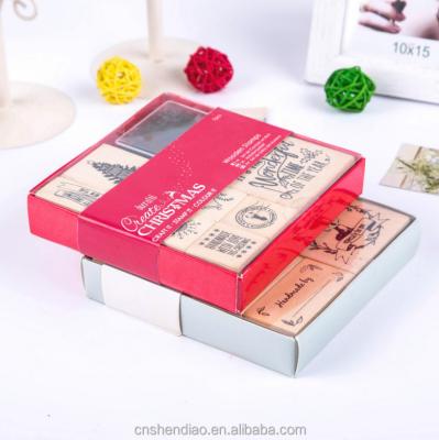 China Children's Toy Christmas Children's Toy Cute Stamp Set/Customized Wooden Stamp for sale