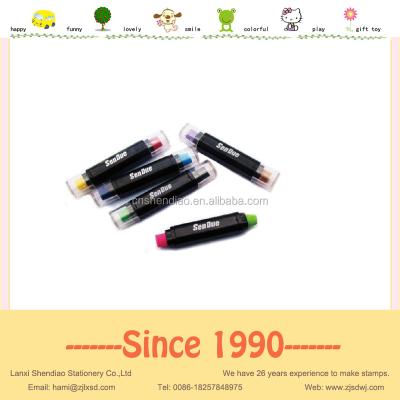 China decoration stamp ink pad ink pad pen double metal gold slanted silver WHITE any color for sale