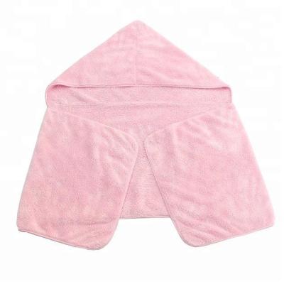 China QUICK DRY Hooded Microfiber Hair Drying Towel Wrap for sale