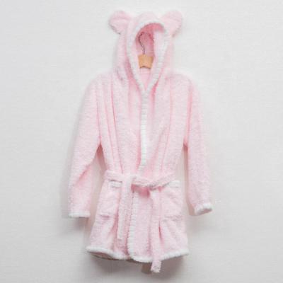 China Breathable pink bathrobe for kids for sale