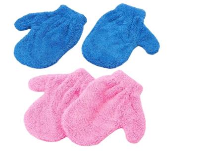 China Wholesale Home Essential Comfortable Soft Body Scrubber Exfoliating Gloves Body Scrubber for sale