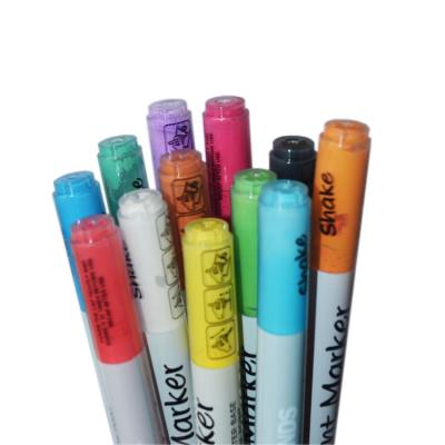 China High Quality 12 Color Acrylic Paint Marker Pen Set Acrylic Paint Water Based Permanent Markers for sale