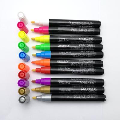 China Chalk Board Water Based Wet Chalk Markers 10 Colors Wipe Liquid Chalk Markers Erase Into Blackboard for sale