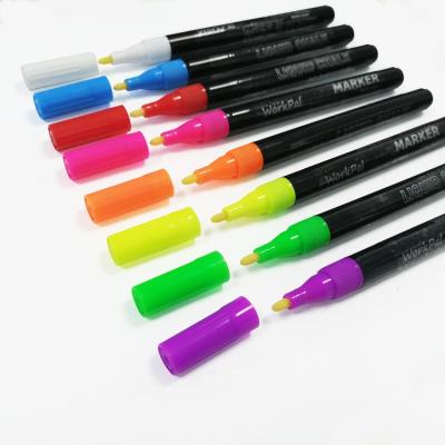 China Bright Colors Wholesale Wet 1.5mm Bullet Tip 8 Colors Erasing Marker Pen Set,Premium Liquid Chalk Markers for sale