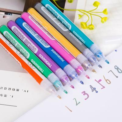 China TWOHANDS Set Markers 8 assorted colors, great for writing and drawing lines on paper, posters, greeting and gift certificates OT140 for sale