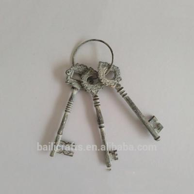 China Decorative Cast Iron Key Chains Metal Keys From Europe for sale