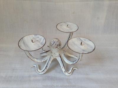 China Metal cast octopus candle holder for sale