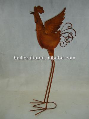 China China Metal Rooster Garden Art for sale