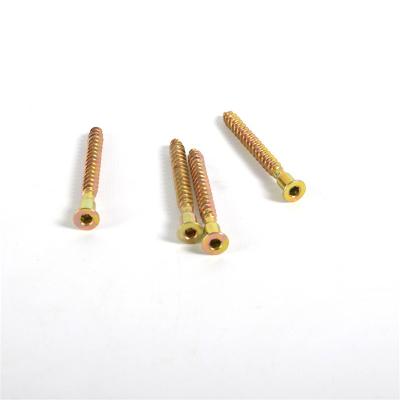 China Furniture Hex Socket Confirmat Flat High Quality Bronzed Brass Plated Screw m5x30 for sale