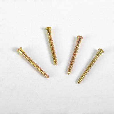 China Flat Wholesale Cheap Price Copper Plated 50mm Hex Socket Wood Furniture Confirmat Head Screw 5X50 for sale