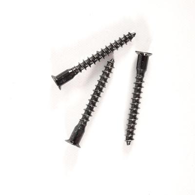 China Hot Selling Hex Flat Socket Confirmat Screws Black Wood Furniture Cabinet Confirmat Screw Allen Key Drive for sale