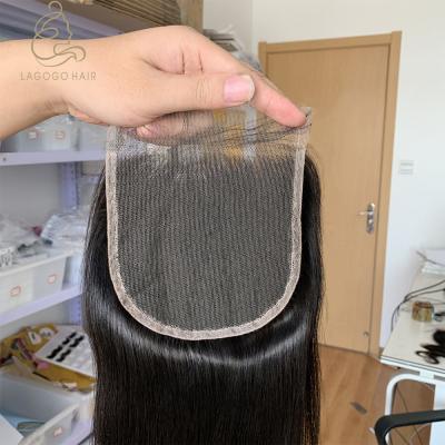 China Top Invisible Lace Closure Purchase Hd 5x5 Lace Closure And Bundles Human Ear To Ear Thin Lace Closure for sale