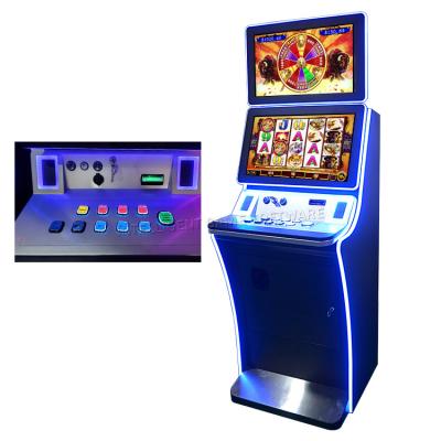 China High Yields 27 Inch Screen Coin Button Board Double Slot Game Machine Cabinet Buffalo 777 Roulette Jackpot Metal Slots for sale