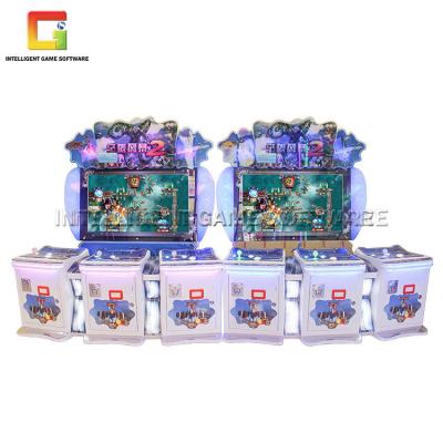 China Custom Metal+acrylic+wood game theme 6 player stand up coin fish game machine air attack 2 skill video game machine for sale