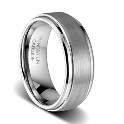 China CLASSIC Hot Sale 8mm Tungsten Base Ring For Men Fit Matte Brushed Finish Comfort Tungsten Wedding Band for sale