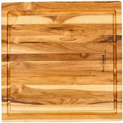 China Disposable 2021 Customized Size Handle Hanging Solid Acacia Wood Cutting Bread Board Block for sale