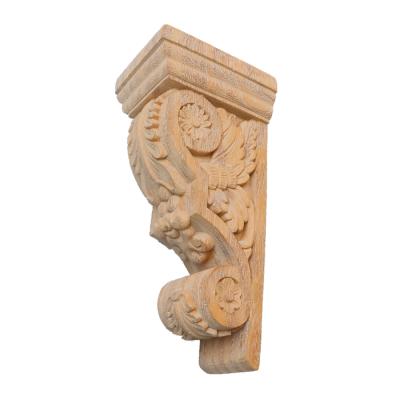 China Hot Sale Modern Carved Wood/Resin Carve Decorative Flower Brace Bracket Polyresin Brace Sculpture For Home Decor for sale