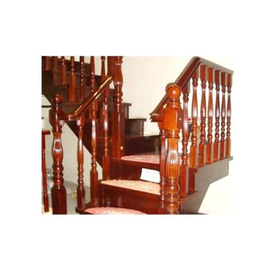 China Simplicity Railings Contemporary High Quality Modern Solid Stair Railings Wood Baluster for sale