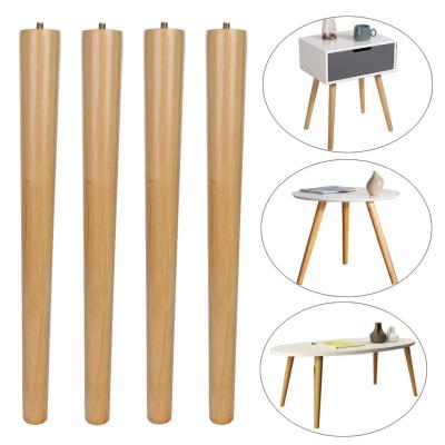 China Contemporary Slab Wooden Feet Table Legs Pet Bed Wood Custom Oak Tapered Solid Round Side Dining Cafe Furniture Wooden Table Legs For Table for sale