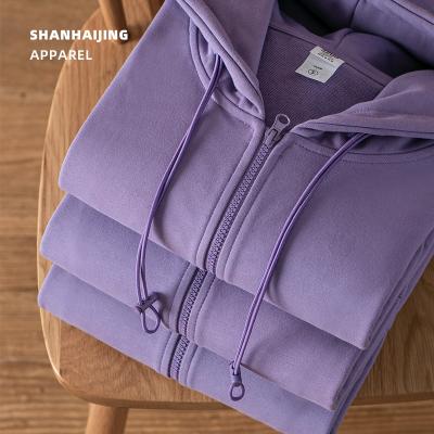 China Blank Hoodies 320g Oversized Purple Custom Organic Cotton Sweatshirts High Quality Oversized Apparel Manufacturer Apparel Jumper Anti-pilling Cloth for sale