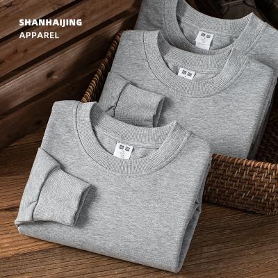 China Good quality oversized men's hip pop t-shirts 320g soft gray sweater anti-pilling hoodie wholesale customize clothing cotton sweatshirts for sale