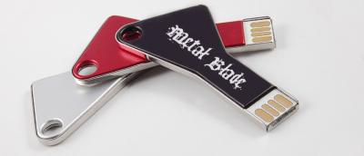 China Black / Red Mini Key USB Flash Drives 32MB - 64GB With Custom Logo Imprint for sale